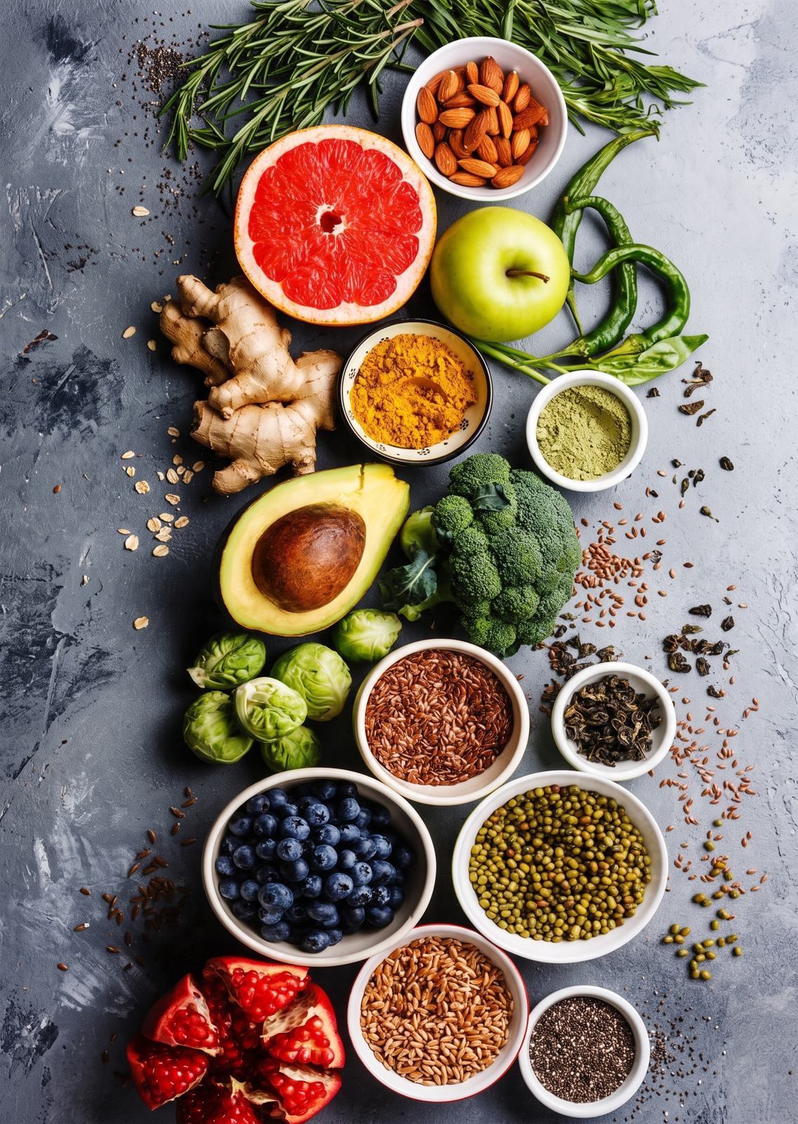 Beeren, Gemüse und Kräuter